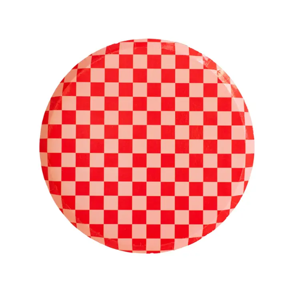 Red checkered Large Plates