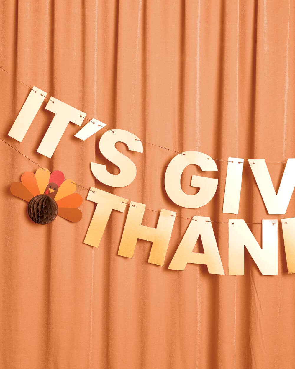 It's Giving Thanks Banner - 3D paper banner thanksgiving