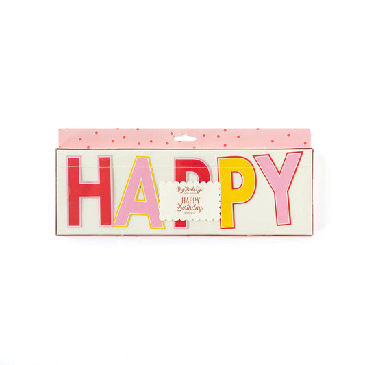 Pink Birthday "Happy Birthday" Banner