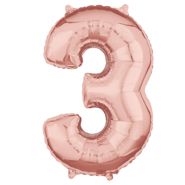 Helium Filled Pink Number Balloons