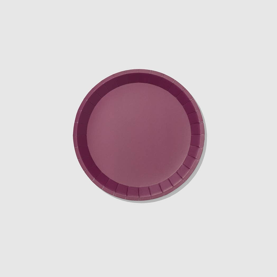 Plum Small Paper Party Plates (10 per Pack)