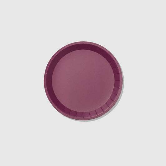 Plum Small Paper Party Plates (10 per Pack)