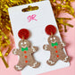 Acrylic Gingerbread Man Dangle Earring