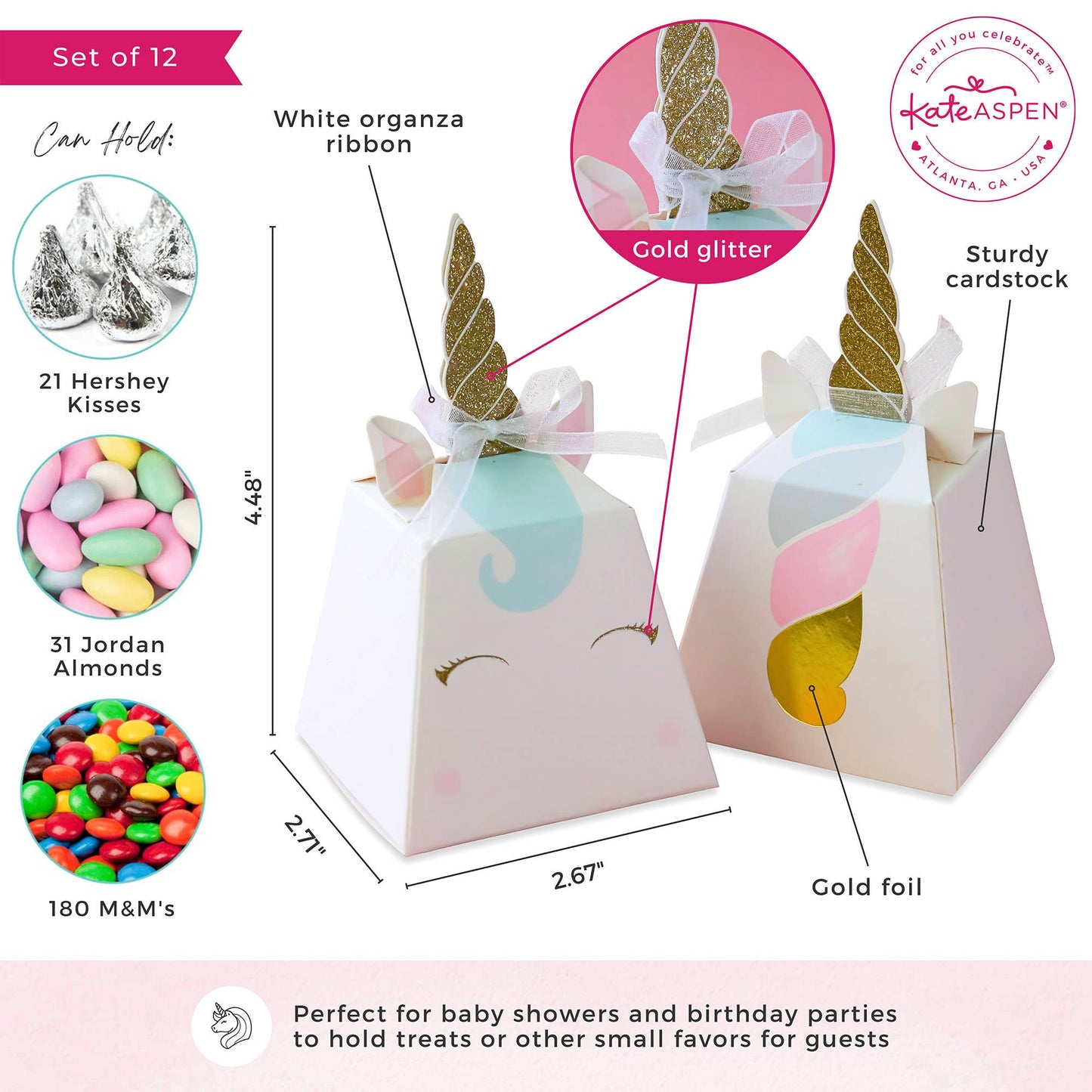 Unicorn Favor Box (Set of 12)