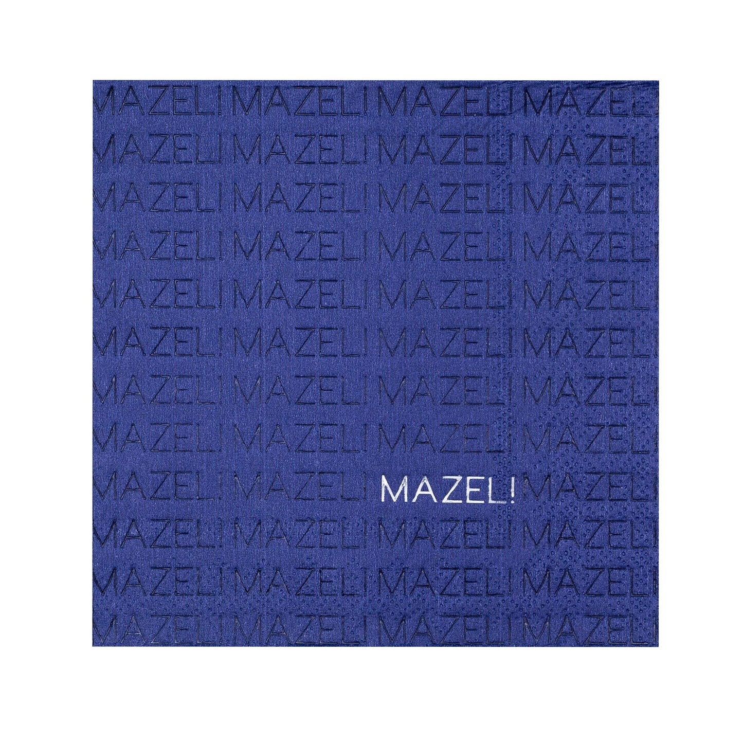 Navy "Mazel" Cocktail Napkins - 20 Pk.