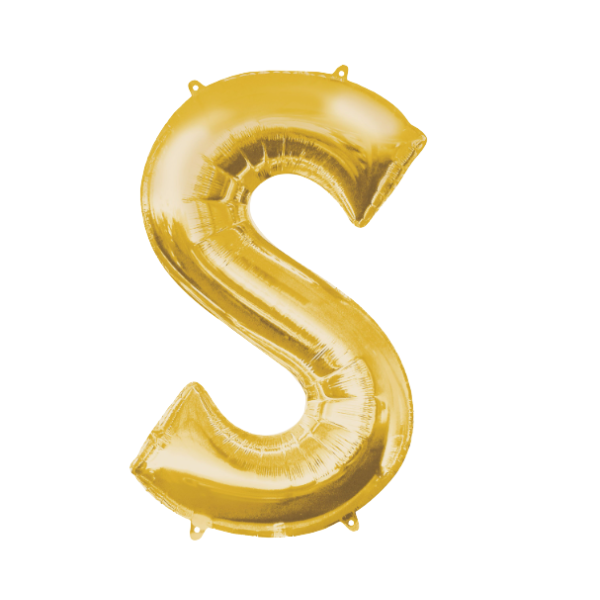 Helium Filled Gold Mylar Letter