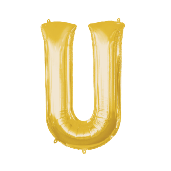 Helium Filled Gold Mylar Letter