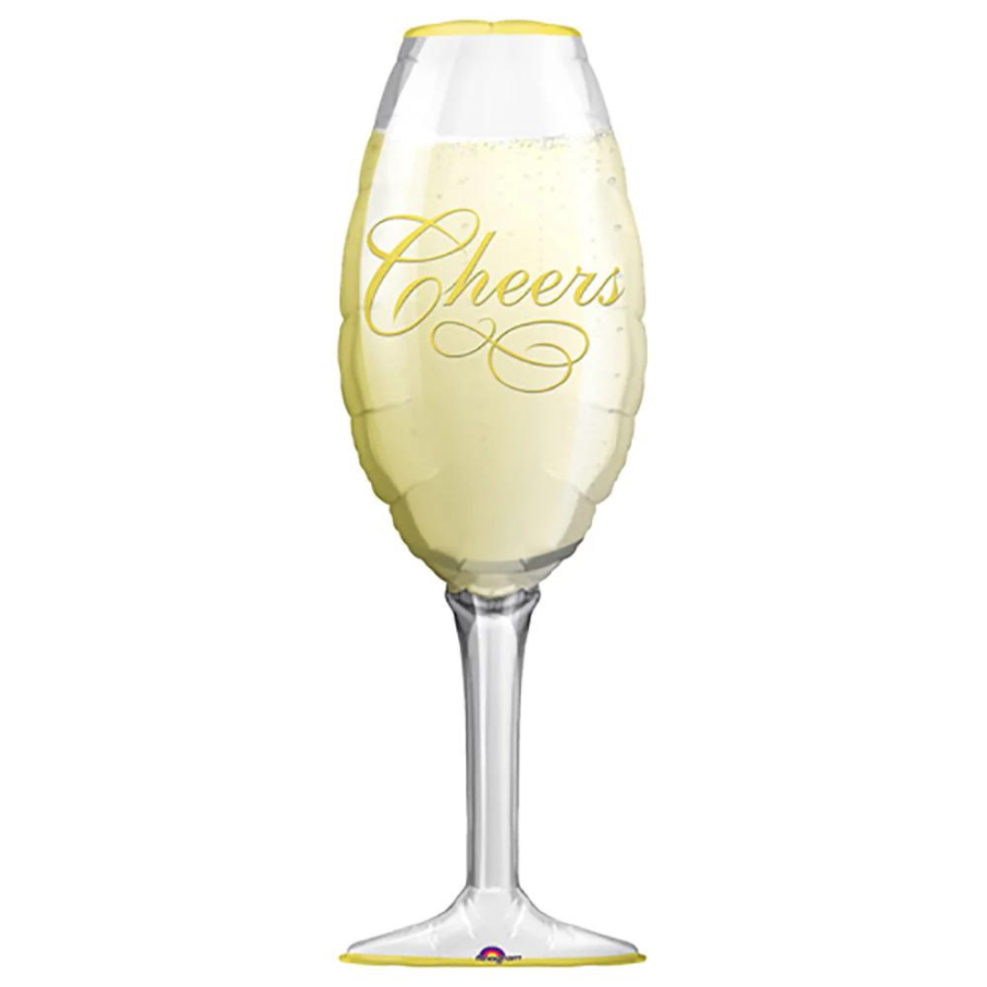 38" Champagne Cheers Glass Balloon