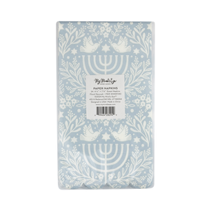 Floral Menorah Dinner Napkin