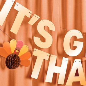 It's Giving Thanks Banner - 3D paper banner thanksgiving