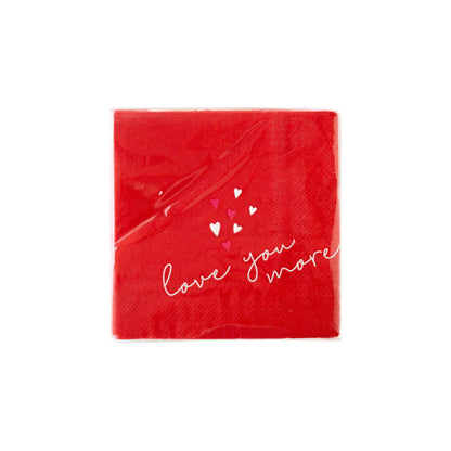 Love You More Cocktail Napkin