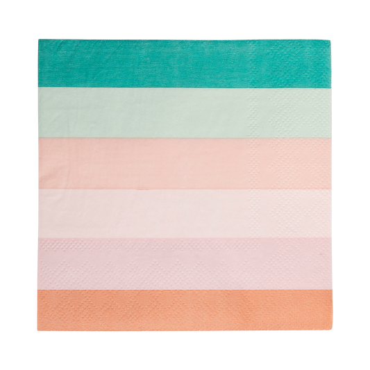 PLMER38 - Mermaid Stripes Cocktail Napkin