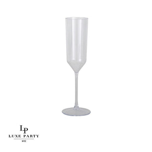 Upscale Round Clear Plastic Flute Cups | 4 Cups