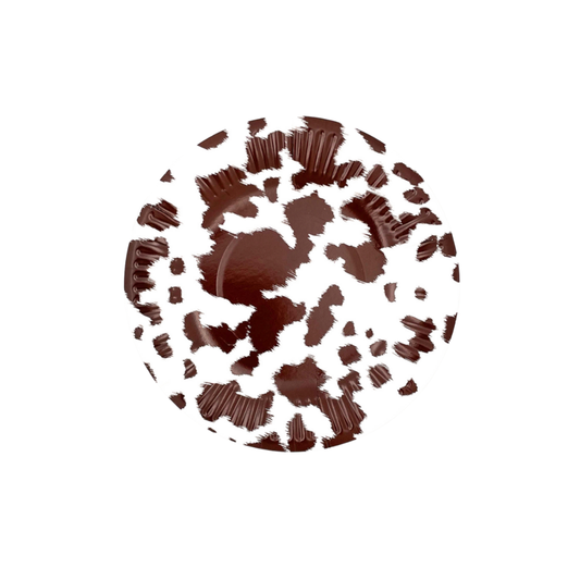 Brown Cowhide Dessert Plates (Set of 8)