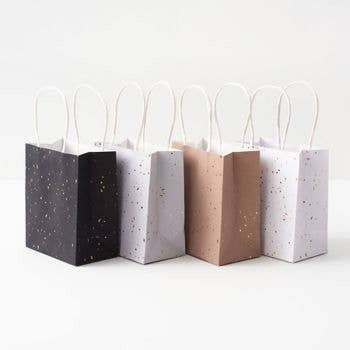 Neutral Gold Fleck Treat Bag + Tissue Paper