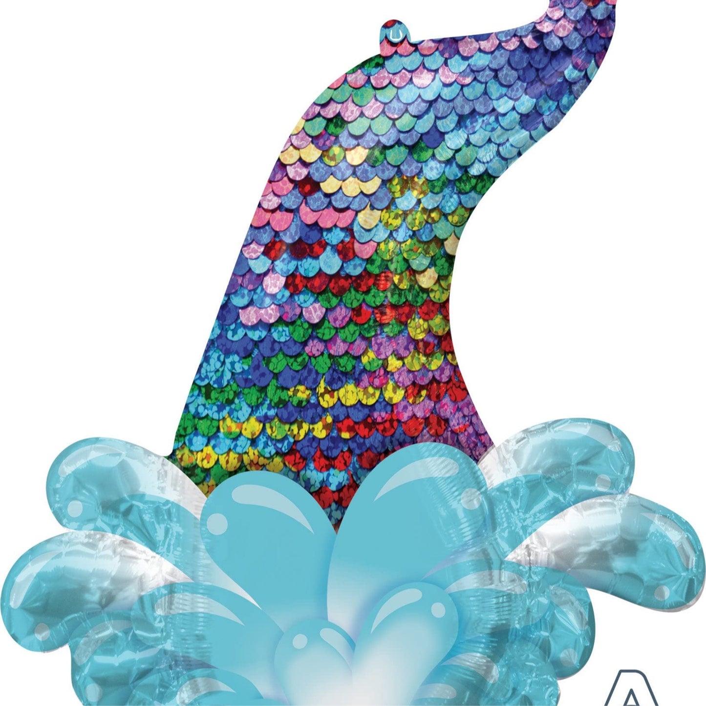 39” Mermaid Splash Sequin Tail Mylar Balloon