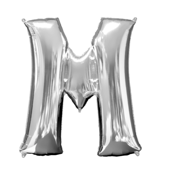 Helium Filled Silver Mylar Letter