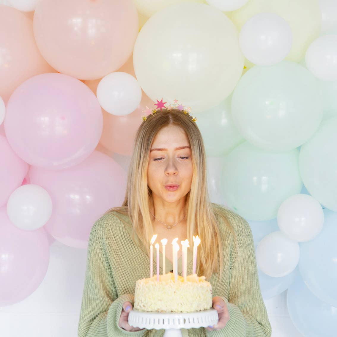 Rainbow Pastel Birthday Candles| 16 Pack |