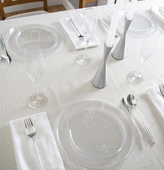 Chic Round Silver Forks | 20 Pieces