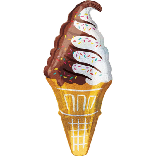 41" Holographic Ice Cream Cone Balloon