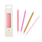 Rose Pink & Gold Birthday Candles | 16 Pack | Cake Candle |