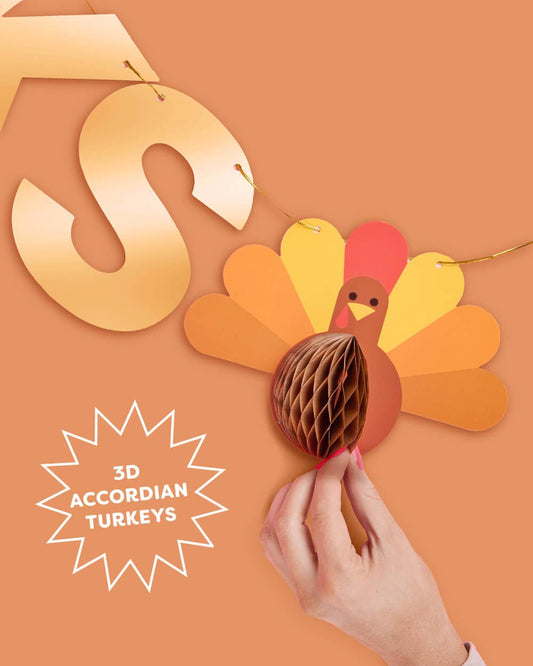 It's Giving Thanks Banner - 3D paper banner thanksgiving