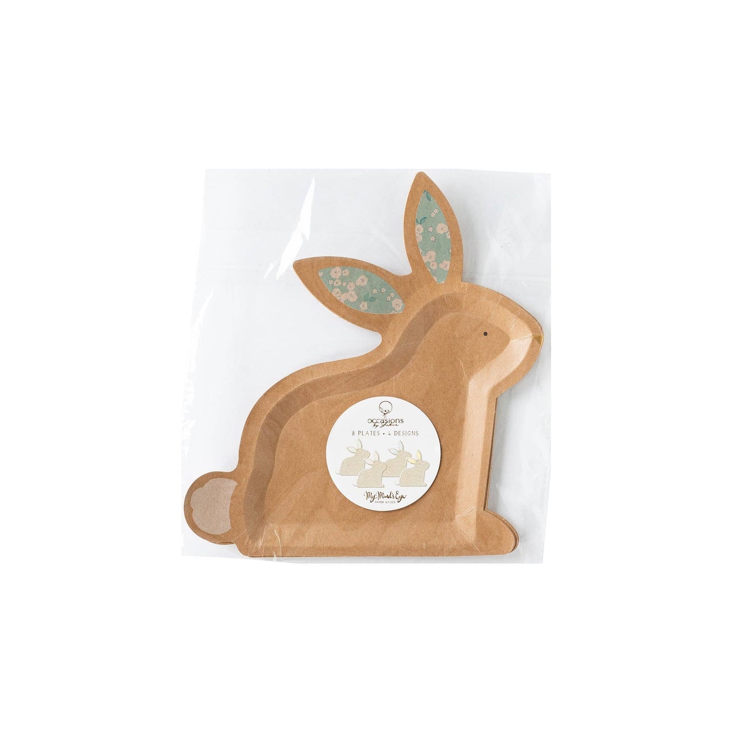 Kraft Bunny Shaped Plate Set