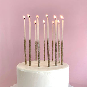 Single Glitter Beeswax Candles: multiple colors