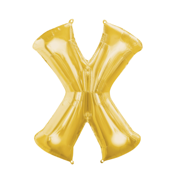 Helium Filled Gold Mylar Letter